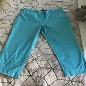Talbots capris blue size 14 in excellent condition belt loops good color…